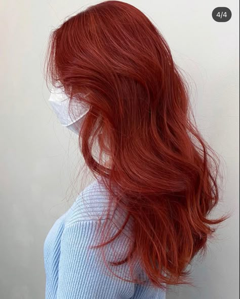 Apricot Orange Hair, Light Red Orange Hair, Natural Red Dyed Hair, Pink Orange Hair Color, Rosette Orange Hair, Orangey Red Hair, Rusty Red Hair, Red Coloured Hair, Dark Red Orange Hair