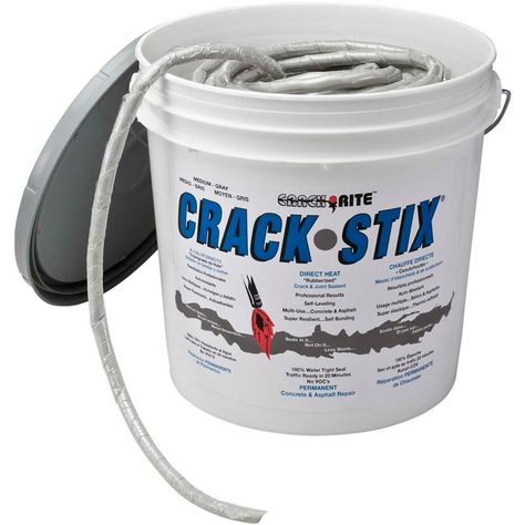 Crack Stix™ 125 FT. Medium 1/2" Permanent Concrete Joint & Crack Filler - 2051 | B1508762 - GLOBALindustrial.com Concrete Repair Products, Driveway Repair, Easy Home Improvement Projects, Easy Home Improvement, Concrete Driveways, Home Fix, Concrete Projects, Up House, Diy Home Repair