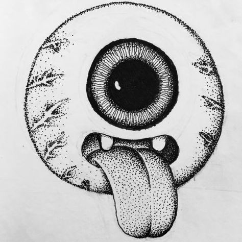 Scary Drawing Ideas Easy, Scary Drawing Ideas, Eyeball Drawing, Love In Art, White Doodle, Scary Drawings, Love Black And White, Weird Drawings, Trippy Drawings