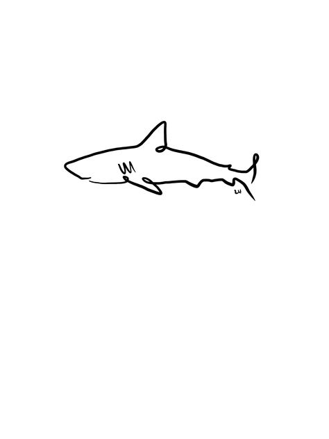 Shark Fin Wave Tattoo, Small Great White Shark Tattoo, Simplistic Shark Tattoo, Tiny Shark Drawing, Great White Shark Outline Tattoo, Shark Ankle Tattoos For Women, Simple Shark Tattoo Men, Shark Behind Ear Tattoo, Shark Small Tattoo