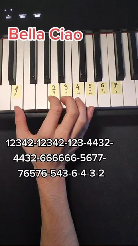 Bella Ciao Piano, Keyboard Tutorial, Music Hacks, Piano Tutorials Songs, Piano Songs For Beginners, Piano Music Easy, Piano Chords Chart, Piano Lessons For Beginners, Piano Notes Songs