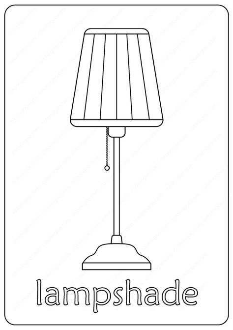 Printable Lampshade Coloring Pages Room Template, Winter Ideas, Bed Room, Free Illustrations, Free Coloring Pages, Free Coloring, Card Templates, Coloring Page, Free Printable