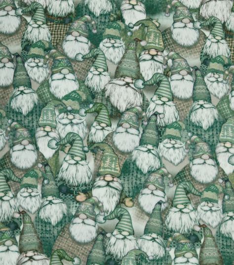 Green Gnomes Anti Pill Fleece Fabric | JOANN Holiday Flannel, No Sew Blankets, Discounts For Teachers, Fleece Tie Blankets, Tie Blankets, Winter Apparel, Fabric Projects, Joanns Fabric And Crafts, Flannel Fabric