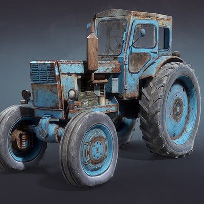 ArtStation - Ryzhkov 3D-Models Futuristic Environment, Industrial Vehicles, 3d Futuristic, Cyberpunk Design, Hard Surface Modeling, Surface Modeling, Old Tractor, 3d Logo Design, Vintage Props