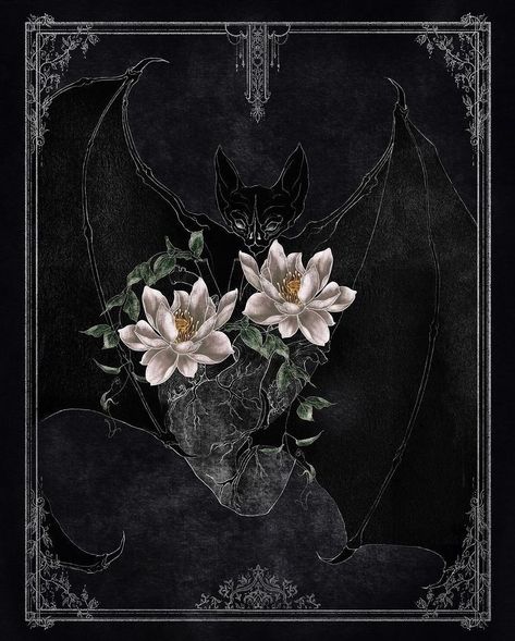 Dark Art of a bat with blossoms
Romantic Bat illustration Armband Tattoos, Pretty Artwork, Goth Wallpaper, Gothic Fantasy Art, Witchy Wallpaper, Comic Manga, Goth Art, Iphone Wallpaper Photos, Dark Art Illustrations