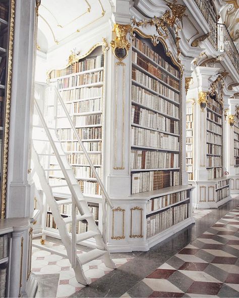 Places: Admont Abbey Library, Austria :: This Is Glamorous بيوت ملكية, Istoria Artei, Dream Library, Beautiful Library, Instagram Lifestyle, Home Libraries, Home Library, Dream Rooms, Staircases