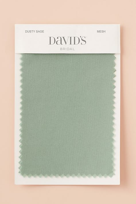 View David's Bridal Dusty Sage Fabric Swatch in all available colors and sizes Dusty Sage Wedding, 2026 Wedding, Dusty Sage Green, Sage Fabric, Bridesmaid Dress Color, Dusty Sage, Sage Wedding, Dark Sage, Sage Green Wedding