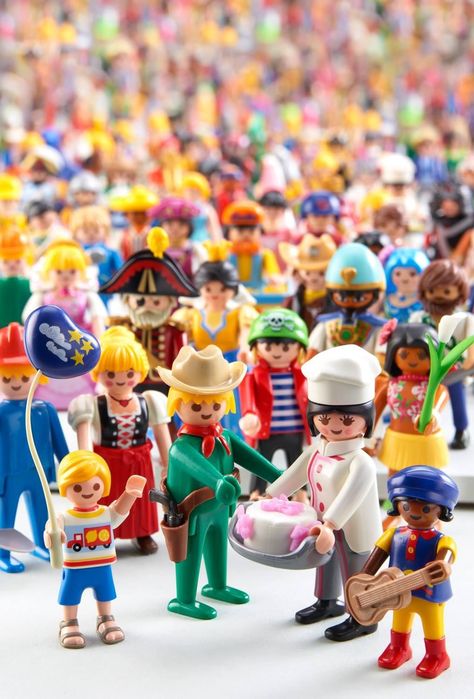 Playmobil Childhood Memories 80s, Play Mobile, Toy Art, Mexican Artists, 90s Kids, Old Toys, Kids' Room, Little People, Art Toy