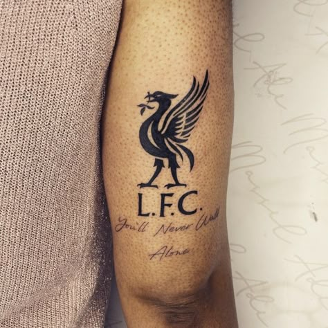 LFC TATTOO Small Liverpool Tattoo, Liverpool Tattoo Ideas For Men, Liverpool Fc Tattoo Ideas, Liverpool Tattoo Ideas, Liverpool Tattoo Design, Liverbird Tattoo, Ynwa Tattoo, Lfc Tattoo, Liverpool Fc Tattoo