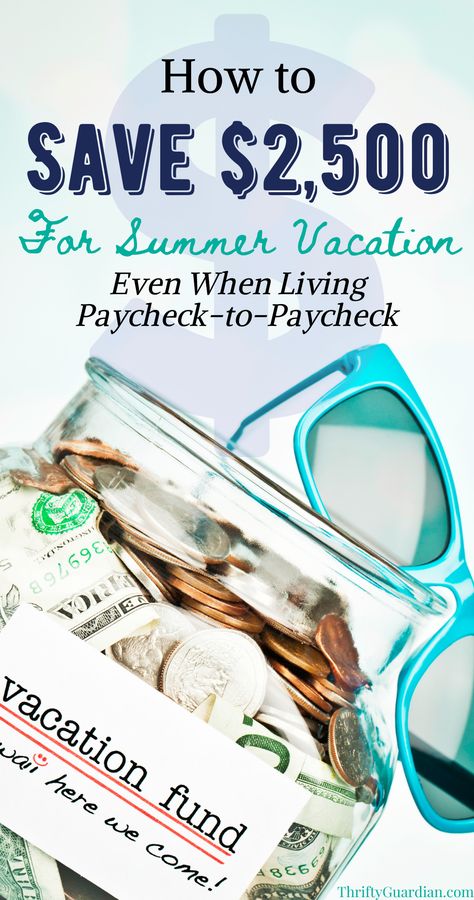 How to start a vacation fund even if you're living paycheck-to-paycheck and working on paying down debt! Tips for saving money for a summer vacation fund - this also works for those looking to start a savings fund for Christmas or the holidays! How to save money even when strapped for cash. Frugal living tips to learn how to save money. Saving Vacation Money, How To Save Money For Vacation, How To Save Money For A Trip, Save For Vacation 6 Months, Saving For Vacation Ideas, How To Save For A Trip, Vacation Fund Ideas, How To Save For Vacation, Saving For A Trip