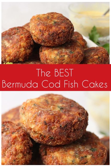 Salted Cod Fish Cakes, Cod Fish Cakes With Potato, Salt Cod Fish Cakes, Bermuda Food Recipes, Cod Cakes Recipes, Cod Fish Cakes Recipe, Bermuda Food, Bermuda Recipes, Codfish Cakes