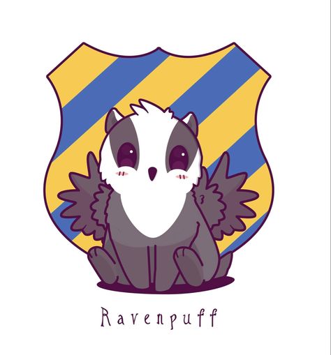 Ravenclaw and Hufflepuff mashup Harry Tattoos, Hufflepuff Pride, Harry Potter Artwork, Wizarding World Of Harry Potter, Hogwarts Houses, Harry Potter Funny, Harry Potter Fandom, Harry Potter Fan, Kawaii Art