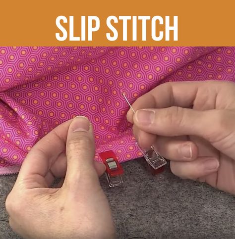 Video: How to Sew a Slip Stitch - Sew Sweetness Slip Stitch Sewing, Sew Sweetness, Stitch Sewing, Sewing Courses, Basic Sewing, Sewing 101, Sewing Stitches, Sock Animals, Sewing Needle