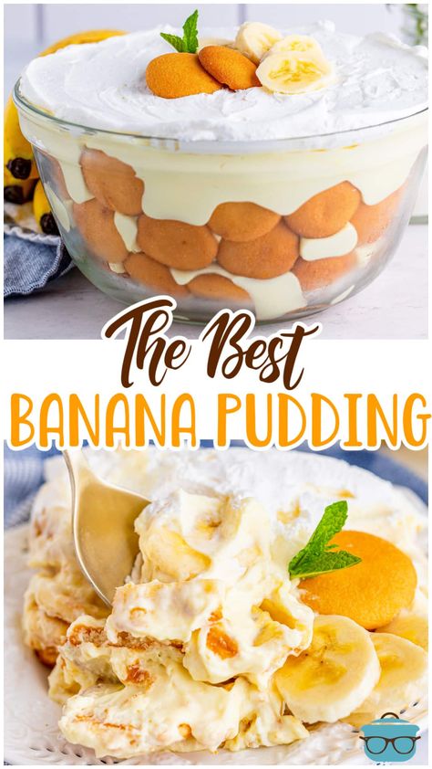 Come see why this recipe for Banana Pudding has over 500 ⭐️⭐️⭐️⭐️⭐️ reviews! A no-cook recipe that is not only easy but will have everyone wanting more! Best Banana Pudding Recipe, Cream Cheese Pudding, Healthy Banana Pudding, The Best Banana Pudding, Easy Banana Pudding Recipe, Easy Pudding Recipes, Banana Pudding Desserts, Cheese Pudding, Easy Banana Pudding