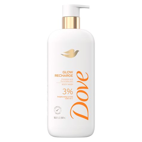 Dove Exfoliating Glow Recharge Body Wash 3% Brightening Serum with Vitamin C, 18.5 oz  - Walmart.com Brightening Serum, Health Products, Vitamin C, Body Wash, Beauty Health, Serum, Vitamins, Shower, Skin