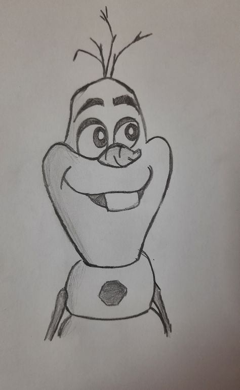 Olaf drawing Olaf Doodle, Olaf Drawing Easy, Disney Drawings Sketches Easy, Easy Disney Sketches, Things To Draw Disney, Disney Princesses Drawing, Disney Drawings Easy, Pictures To Draw Easy, Disney Characters Drawings