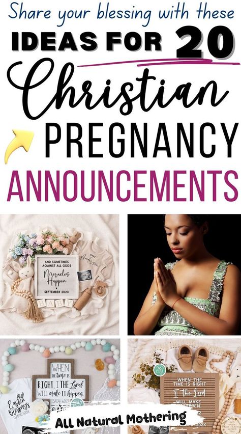 Religious pregnancy announcement ideas for family, friends, and husband. Share the exciting news of your new pregnancy with a perfect Christian pregnancy announcement ideas. Some have Bible verses perfect for a pregnancy announcement and others mention God or the blessing from heaven that this new baby is. Pregnancy Announcement Ideas For Family, Christian Pregnancy Announcement, Miracle Baby Announcement, Pregnancy Announcement Quotes, Pregnacy Announcement, First Pregnancy Announcements, 3rd Baby Announcement, Second Pregnancy Announcements, New Pregnancy