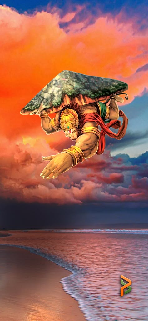 Hanuman Ji With Mountain, Hanuman Flying With Mountain, Hanuman Holding Mountain, The Legend Of Hanuman Hd Wallpaper, Flying Hanuman Ji Hd Wallpaper, Hanuman Mountain, Hanuman Lifting Mountain, Ganpati Backdrop, Horror Artwork Illustrations