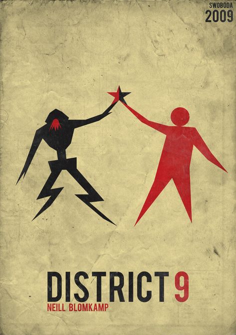 District 9. Neill Blomkamp, Happy Movie, Tv Posters, District 9, Art Geek, Fav Movie, Best Movie Posters, Minimalist Movie Poster, I Love Cinema