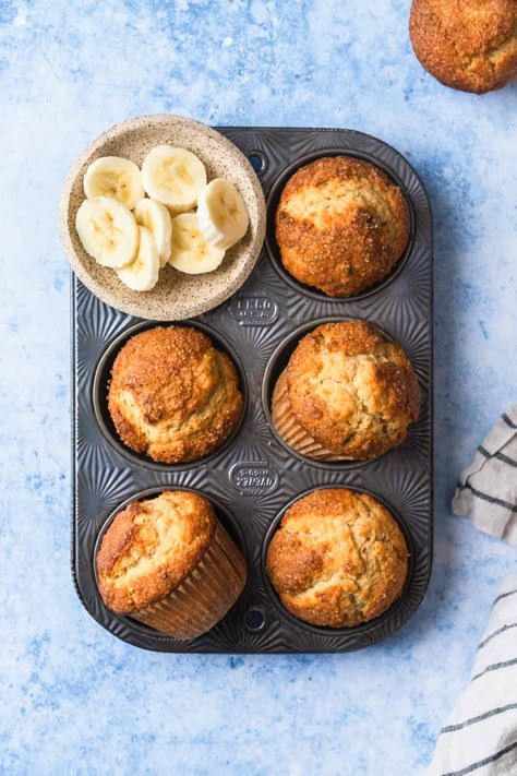 Banana Bread Breakfast Muffins, Banana Muffins Small Batch, 1 Banana Muffin Recipe, Small Batch Of Muffins, Small Batch Breakfast Recipes, Banana Muffins Aesthetic, Small Batch Breakfast, One Banana Muffins, 2 Banana Muffins