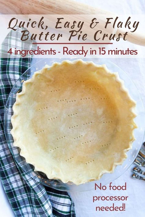 Easiest Pie Crust Ever, Quick Easy Pie Crust Recipe, Home Made Pie Crust, Diy Pie Crust, Food Processor Pie Crust, Easy Pie Crust Recipe, Christmas Pies, Apple Pie Crust, Pie Pecan