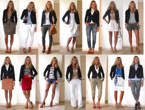 Flashback Friday: The Navy Blazer — J's Everyday Fashion Friday Outfit Ideas, Navy Blue Blazer Outfit, Navy Blazer Outfits, Blue Blazer Outfit, Flashback Friday, Mode Tips, Friday Outfit, Blazer Outfit, Navy Blazer