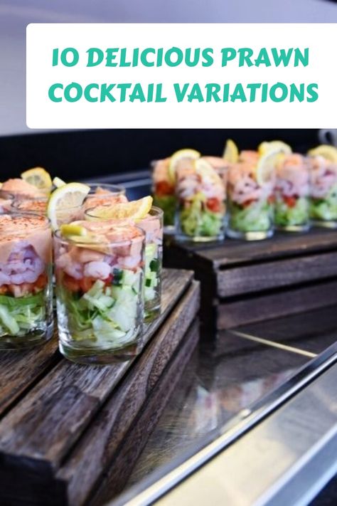 10 Delicious Prawn Cocktail Variations Seafood Cocktail Recipes, Pickled Prawns, Prawn Cocktail Recipe, Prawn Cocktail Crisps, Prawns Appetizers, Marie Rose Sauce, Seafood Cocktail, How To Cook Lamb, Grilled Prawns