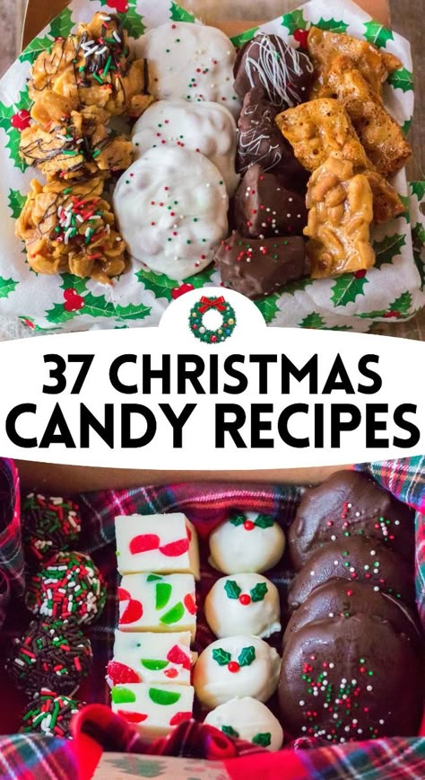 Christmas Candy Desserts, Christmas Goodie Tray Ideas, Holiday Desserts To Gift, Homemade Christmas Sweet Gifts, Homemade Baked Goods Christmas Gifts, Christmas Candy Making Party, Christmas Snacks For Gifts Easy Diy, Baked Goods Gifts For Christmas, Christmas Treat Recipes Easy