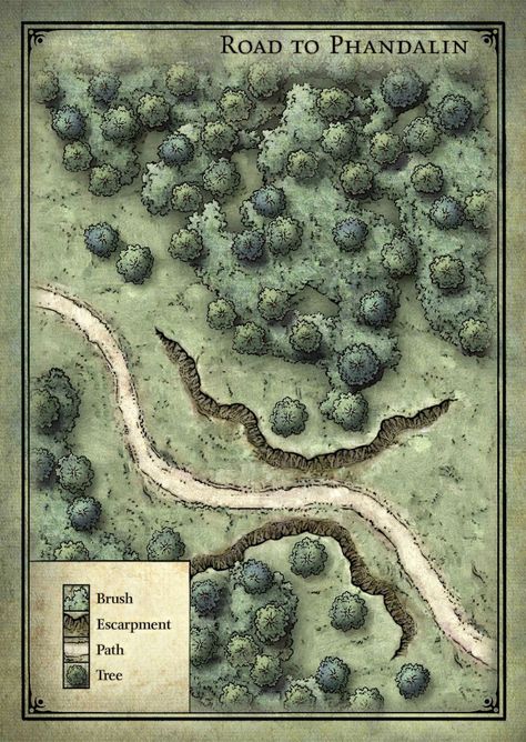 Goblin Ambush Map - Lost Mine of Phandelver Dragon Of Icespire Peak Map, Dnd Lost Mine Of Phandelver, Lost Mines Of Phandelver Maps, Map Of The World Printable, Mines Of Phandelver, Lost Mines Of Phandelver, World Printable, Forest Map, Fantasy Map Making