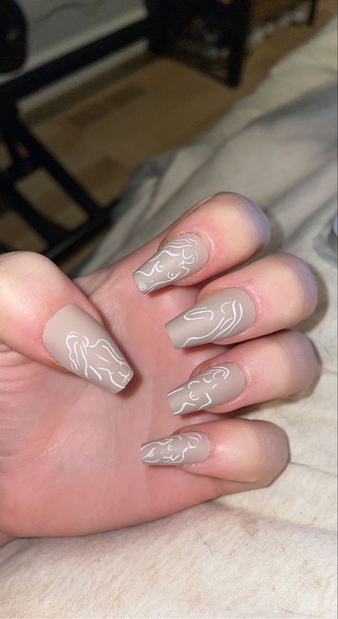 Naked Nails, Silhouette Nails, Em Nails, Women Nail Art, Art Nail Designs, Cross Nails, Body Outline, Nails Nude, Womens Nails