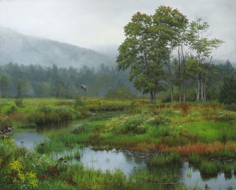 Wetland Diorama, Wetland Painting, Pastel Oil Painting, Zhoushan, Photoshop Rendering, Environment Painting, Classic Art Prints, Pastel Landscape, Forest Photos