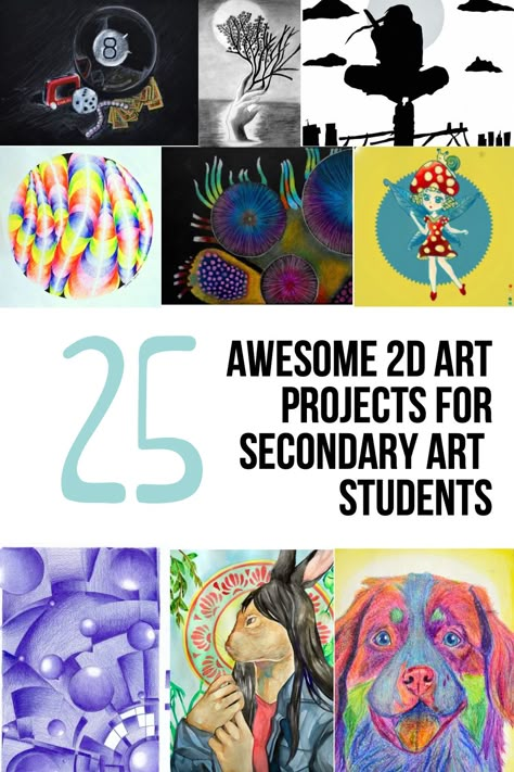 art projects Best Art Projects For Middle School, Middle School Art Projects Painting, Art School Lessons, 2-d Art Projects, Art Lesson Elementary School, Emphasis Art Lesson Middle School, Middle School Art Teacher Lesson Plans, Art Projects For Junior High, Art Lesson Secondary School