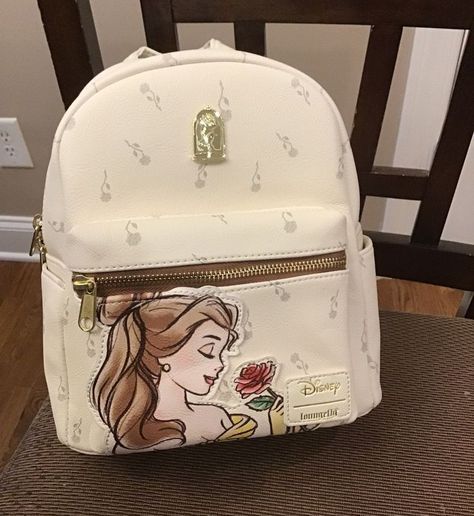 Falling Roses, Disney Bags Backpacks, Loungefly Mini Backpack, Beauty And The Beast Belle, Cute Disney Outfits, Disney Purse, Cute Mini Backpacks, Disney Belle, Stylish School Bags