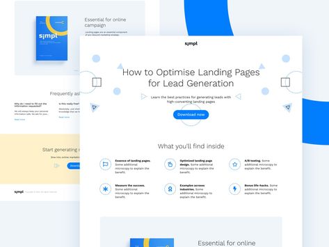 Simpl landing page for HubSpot by Olia Gozha on Dribbble Online Campaign, Web Inspiration, Learning Design, Now What, Lead Generation, Landing Page, Global Community, Creative Professional