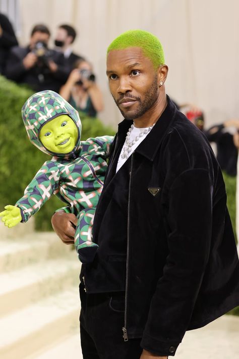 Frank Ocean Halloween Costume, Frank Ocean Green, Frank Ocean Green Hair, Ciara Met Gala, White Ferrari, Brace Face, Custom Onesies, Artist Album, Frank Ocean