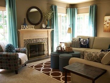 Taupe Living Room, Tan Living Room, Burgundy Living Room, Turquoise Living Room Decor, Brown Sofa Living Room, Living Room Decor Brown Couch, Living Room Turquoise, Brown Living Room Decor, Teal Living Rooms