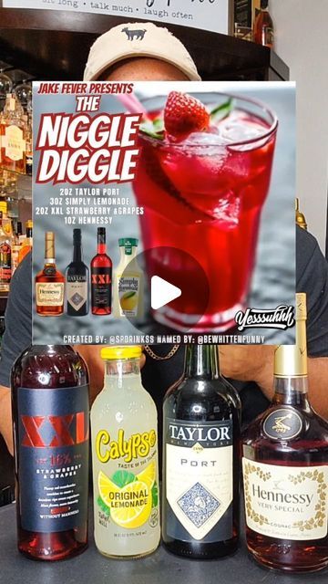 Jake Fever on Instagram: "The Niggle Diggle Cocktail.... Hennessy Lemonade XXL MOSCATO & Taylor Port  #yesssuhhh #nigglediggle #taylorport #xxlstrawberrygrapes #yesssuhhh #hennessy" Taylor Port Mixed Drinks Recipes, Xxl Wine Cocktail, Taylor Port Wine Mixed Drinks, Taylor Port Mixed Drinks, Strawberry Hennessy Drink Recipe, Hennessy Lemonade, Hennessy Drinks Recipes, Hennessy Mixed Drinks, Taylor Port