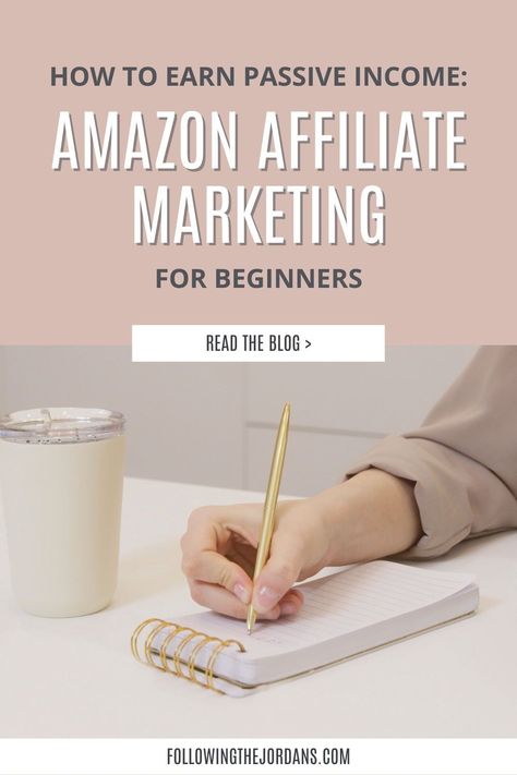 Want to learn how to earn passive income from home? Here is exactly how to become an Amazon Affiliate. Learn affiliate marketing for bloggers and Amazon Affiliate tips, here! Learn more about affiliate marketing for beginners, blogging tips, and small business tips at https://followingthejordans.com How To Be An Amazon Affiliate, How To Become An Amazon Affiliate, How To Do Affiliate Marketing, Amazon Affiliate Marketing For Beginners, Affiliate Marketing Videos, How To Be An Affiliate Marketer, Instagram Affiliate Marketing, Pinterest Affiliate Marketing Course, How To Become An Affiliate Marketer