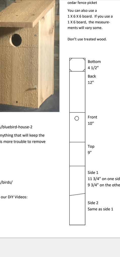 Fence Picket Projects Diy, Fence Picket Birdhouse, Bug Houses, Building Bird Houses, Bluebird House Plans, Painted Birdhouses, Birdhouse Plans, Bird House Plans Free, Money Making Projects