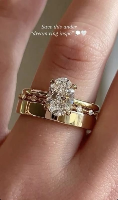 5ct Moissanite Engagement Ring, Classy Engagement Ring Gold Band, Aesthetic Gold Wedding Rings, Gold Tiffany Ring, Gold Wedding Ring Aesthetic, Thick Wedding Band Stack, Wedding Rings Engagement Set, Yolanda Diaz Wedding Ring, Wedding Ring Add Ons