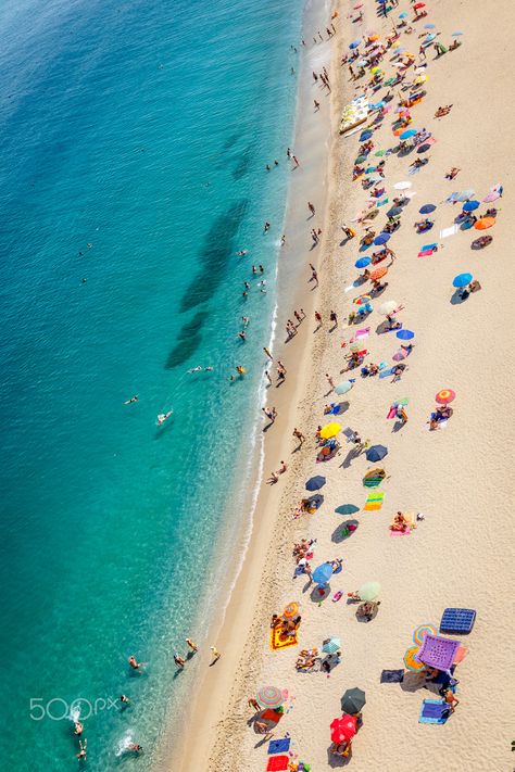 Digital Mood Board, Aerial Beach Photography, The Art Of Slow Living, Art Of Slow Living, Mediterranean Life, Photos For Painting, Colorful Umbrellas, Martin Parr, Aerial Images