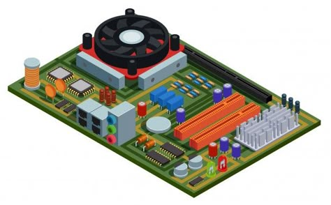 System plate for pc isometric illustrati... | Free Vector #Freepik #freevector #mother #isometric #radio #tech Pc Illustration, Computer Ideas, Electronics Poster, Electronics Background, Computer Repair Services, Computer Shop, Poster Idea, Computer Service, Computer Build