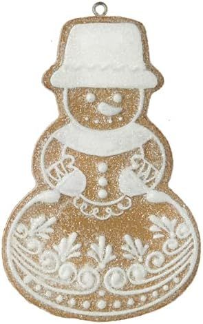 Amazon.com: Gingerbread Cookie Ornament (Snowman) : Home & Kitchen Gingerbread Cookie Christmas Tree, Cookie Christmas Tree, Sparkling Christmas Tree, Gingerbread Snowman, 3d Gingerbread, Ornament Snowman, Sparkling Christmas, Cookie Christmas, Snowman Cookies