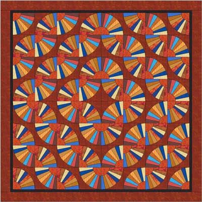 Grandmother's Fan quilt pattern Fan Quilt Block, Fan Quilt Pattern, Fan Quilts, Oak Island North Carolina, Quilt Contemporary, Solid Fabric Quilts, Strip Quilting, Japanese Quilt Patterns, Fan Quilt