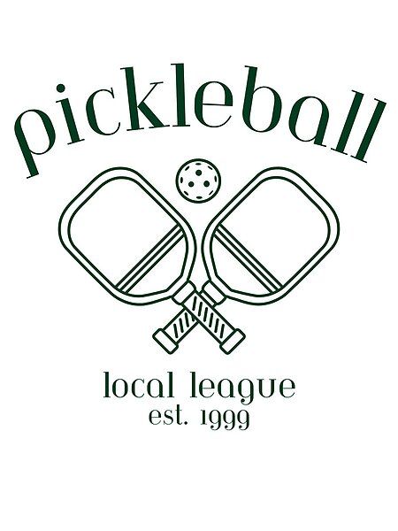 Pickle Ball League by SarBech | Redbubble Pickle Ball Graphic Design, Pickle Ball Invitation, Pickle Ball Logo Design, Pickleball Club Logos, Pickle Ball Illustration, Pickle Ball Tournament, Pickle Ball Tournament Ideas, Pickleball Tattoo Ideas, Pickleball Logo Design