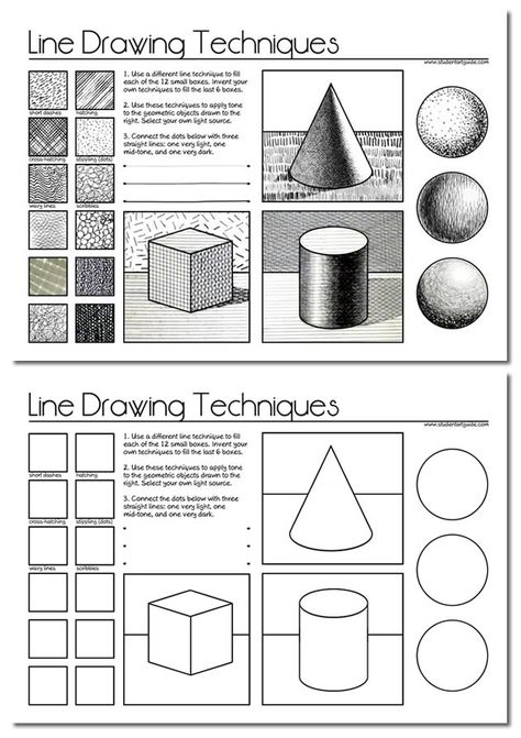 Line Drawing: A Guide for Art Students Student Art Guide, Trin For Trin Tegning, Art Handouts, Art Teacher Resources, Education Art, Art Theory, Art Worksheets, Art Appliqué, Student Drawing