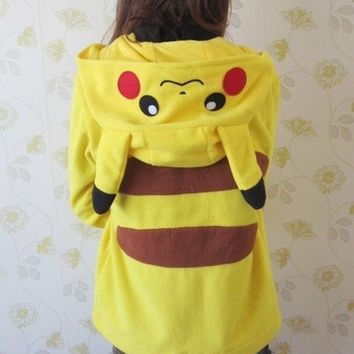 Pikachu Ears, Hoodie With Ears, Pikachu Hoodie, Pokemon Clothes, Pokemon Craft, Geeky Fashion, Animal Hoodie, Yellow Hoodie, Pokemon Pikachu