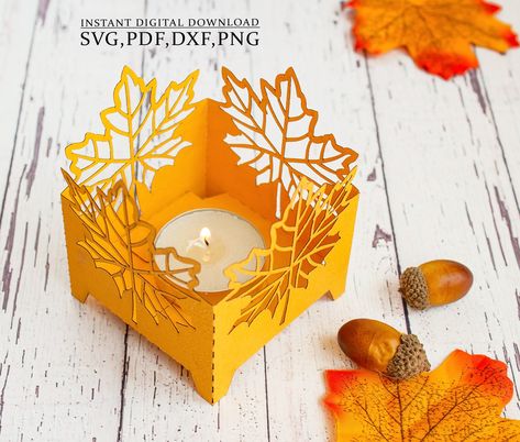 Maple Leaf Paper Lamp svg template, Fall wedding table decor, halloween thanksgiving decor for Cricut, Laser Cut, Cameo svg dxf ai cdr Cricut Thanksgiving Decorations, Table Decor Halloween, Fall Wedding Table Decor, Library Programming, Model Template, Fall Wedding Tables, Cricut Hacks, Thanksgiving 2024, Thanksgiving Projects