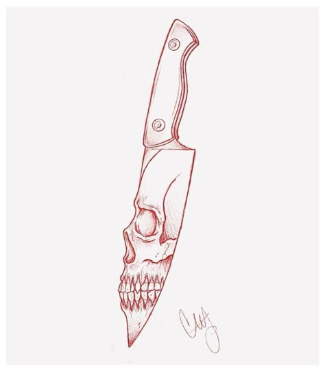 Flash Art Tattoos, Shin Tattoo, Knife Tattoo, Skulls Drawing, Initial Tattoo, Tiny Tattoo, Skull Tattoo Design, Tattoo Art Drawings, Dark Art Drawings