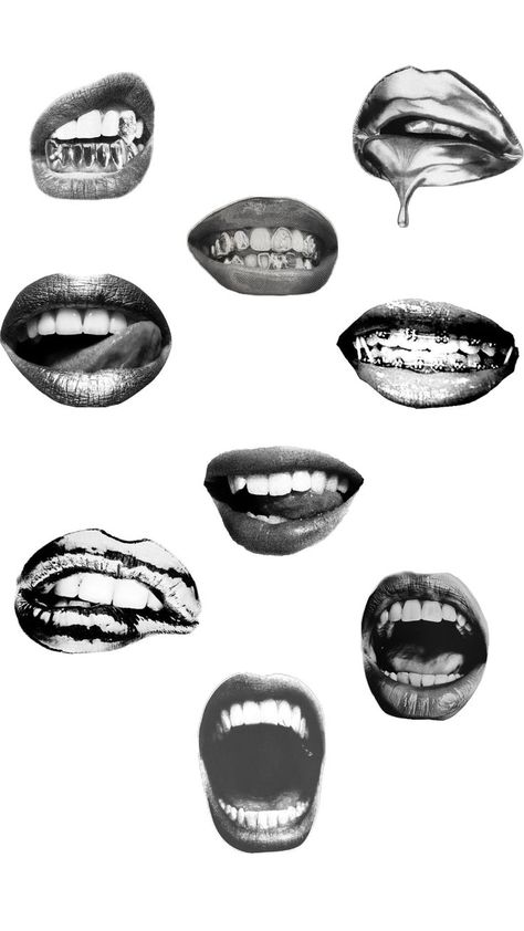 Graphic Design Images Illustrations, Mouth Collage, Collage Cutouts, Media Portfolio, Halloween Collage, Dream Feed, Graphic Design Images, Scrapbook Stuff, Room Posters